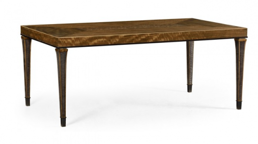 Cambridge Collection - 72" Rectangular Caledonian Daniella & Burl Walnut Dining Table