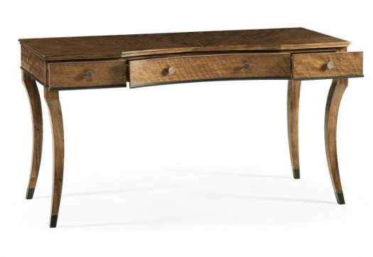 Cambridge Collection - Inward Bow Front Daniella & Burl Walnut Desk