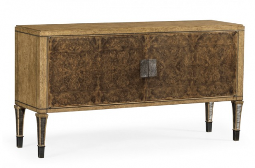 Cambridge Collection - Large Rectangular English Brown Oak & Dark Brown Burl Walnut Buffet