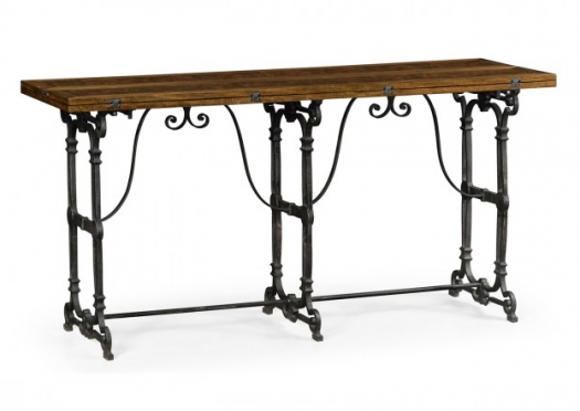 Cambridge Collection - 63" Rectangular Caledonian Daniella & Burl Walnut Hunt Table