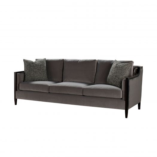 Wooden Upholstered 3-Seater Sofa