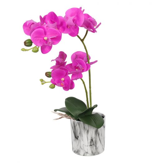 Artificial Potted Orchids RED 49CM Indoor