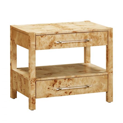 Brandyss Natural Burl Nightstand