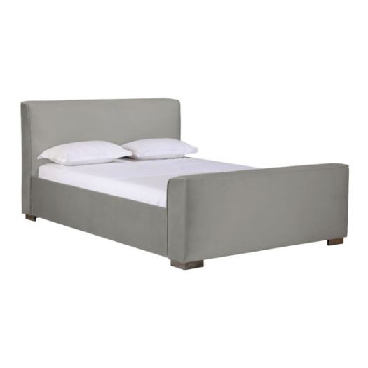 Madison Grey Velvet Bed in Queen