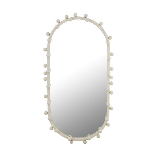 Bubbles Ivory Large Oval Wall Mirror