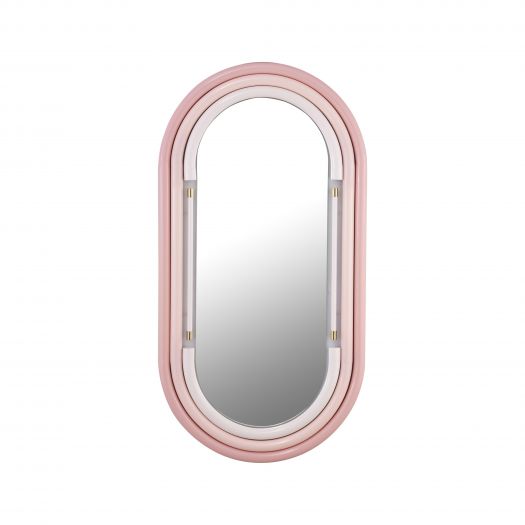 Neon Wall Mirror in Pink