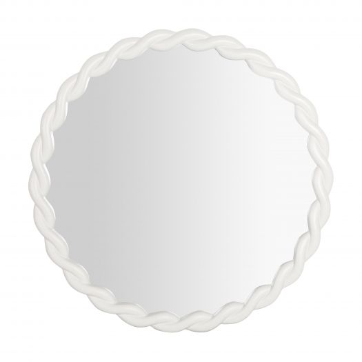 Agnes Cream Round Mirror