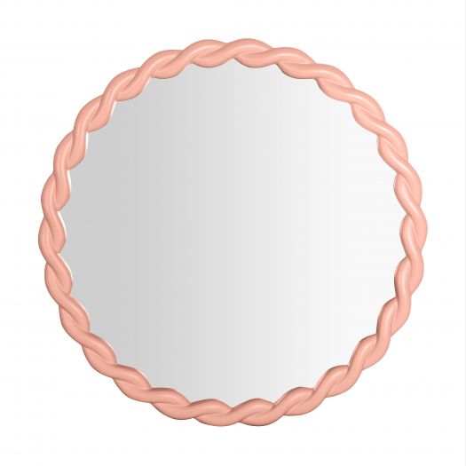 Agnes Mauve Round Mirror