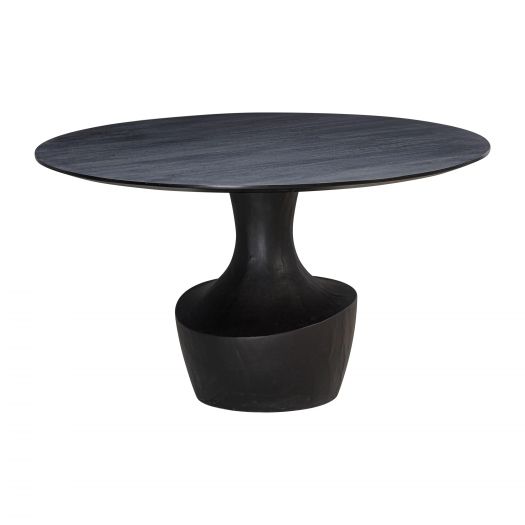 Gevra Black Acacia & Faux Plaster Dining Table