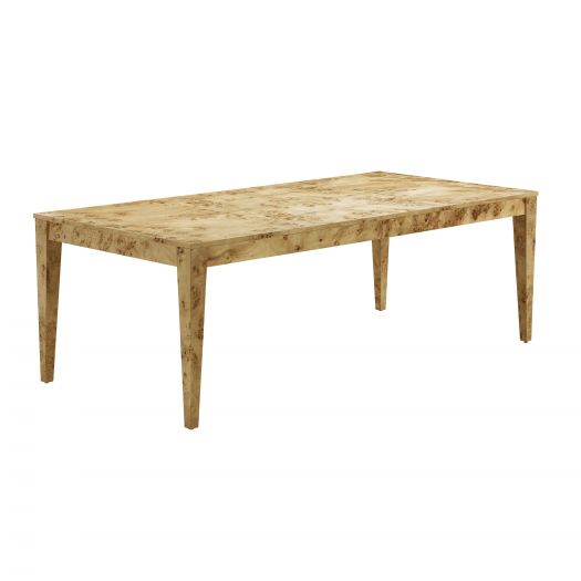 Brandyss Natural Burl Rectangular Dining Table