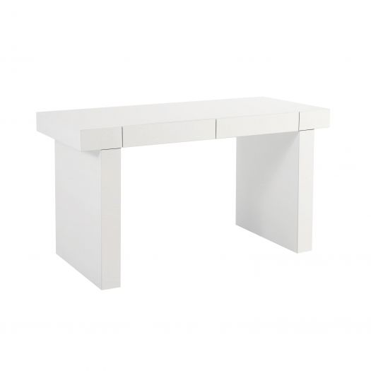 Clara Glossy White Lacquer Desk