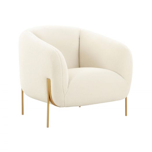 Kandra Cream Shearling Accent Chair