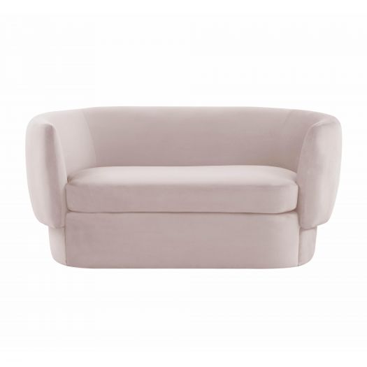 Isabella Blush Velvet Loveseat