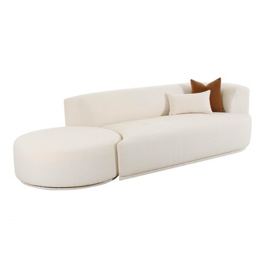 Fickle Cream Boucle 2-Piece Chaise Modular RAF Sofa