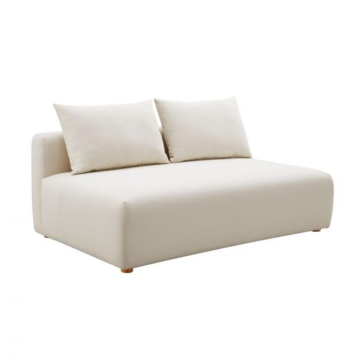 Hangover Cream Performance Linen Modular Loveseat