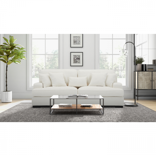 Aveiro White 4 Seater Sofa