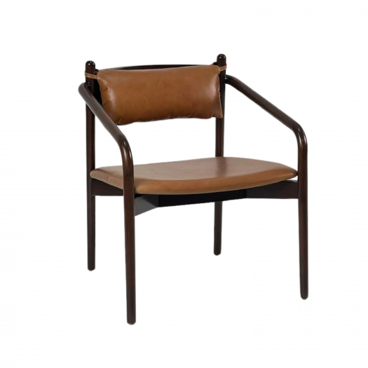 Lenti Tan Leather lounge chair