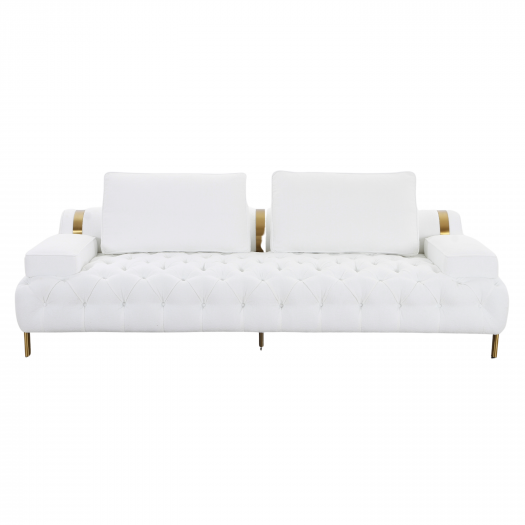 Tufting White 3 Seater Sofa (240cm)