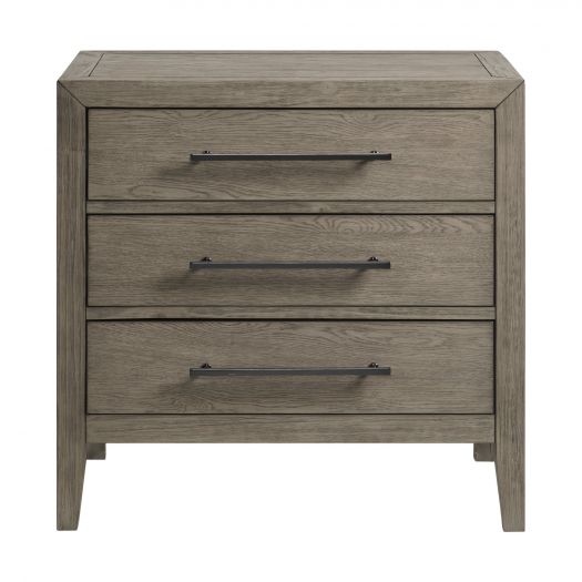 Versailles Contemporary 3-Drawer Nightstand With Usb