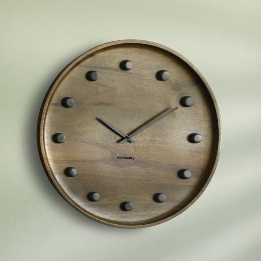 Ebony wooden wall clock