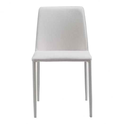 Nora Fabric Dining Chair White-M2