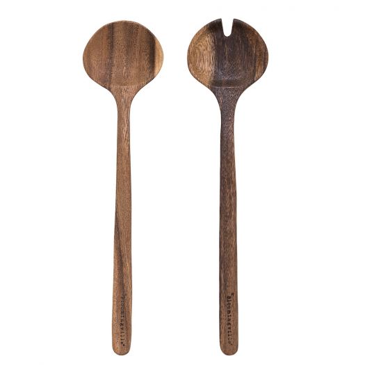 Walnut Wood Spoon and Fork, set of 2 salads servers