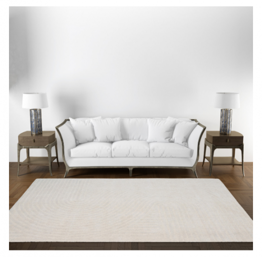 RUDA white and beige Rug