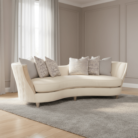 Adela - Purple-Cushioned Sofa