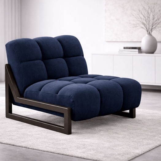 Admiral Navy Accent chair - Wooden frame
