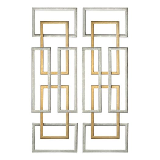 Aerin Metal Wall Panels, S/2