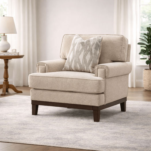 Ajda Beige Arm Chair