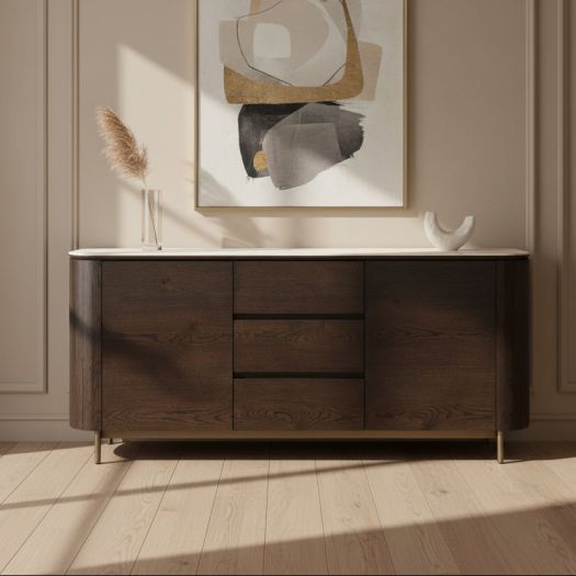 Alabaster Travertine Sideboard