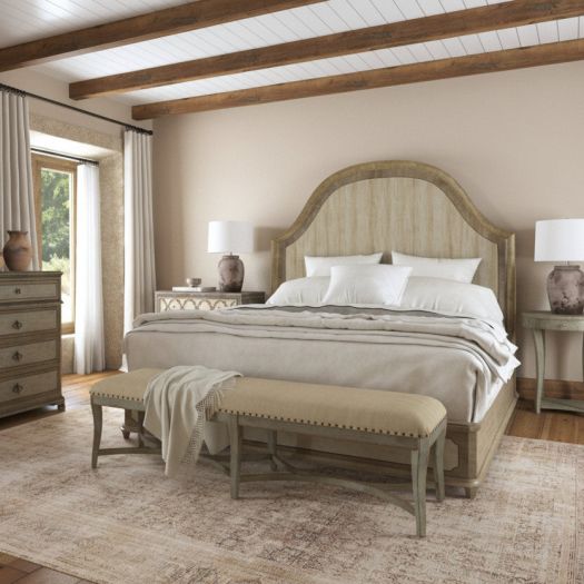 Alfresco Lauro Queen Panel Bed with Metal