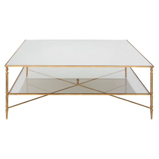 HENZLER GOLD SQUARE TABLE