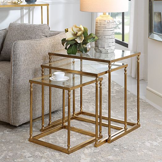 Henzler Gold Nesting Table