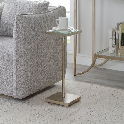 HENZLER SQUARE SIDE TABLE SILVER