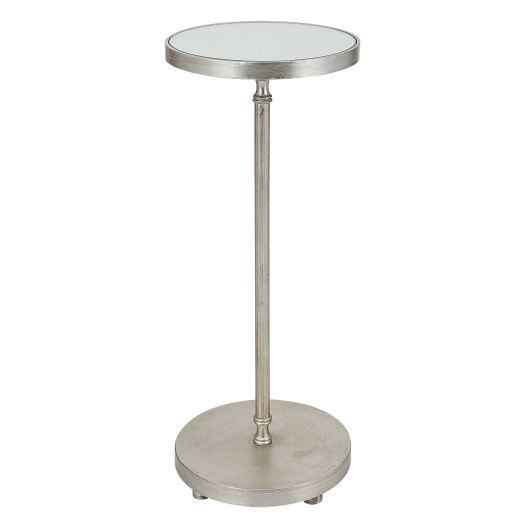 HENZLER ROUND SIDE TABLE SILVER