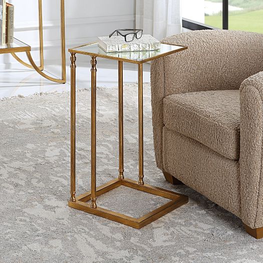 Henzler Gold Sofa Accent Table