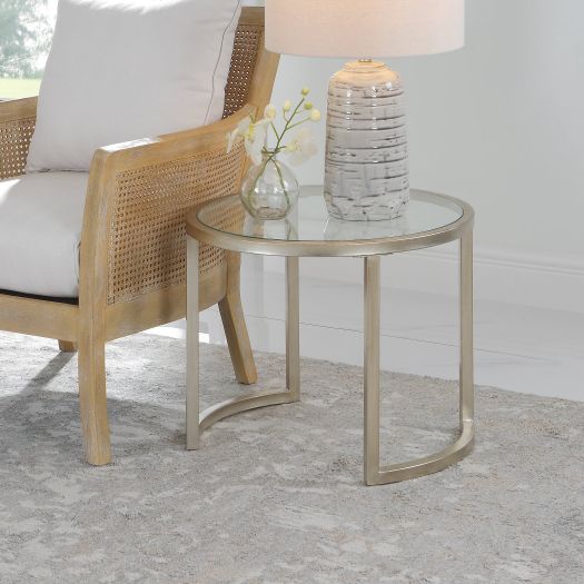 Rhea End Table silver