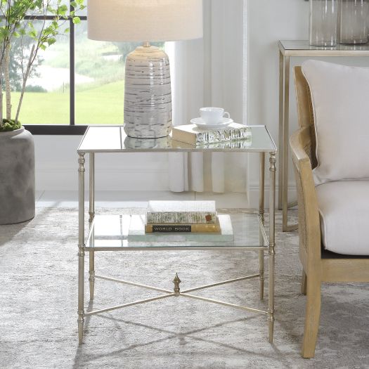 HENZLER SILVER END TABLE