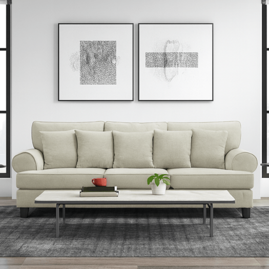 Almeria Grey 4 Seater Sofa