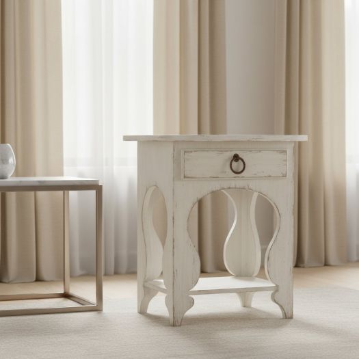 Americana One-Drawer Oval Nightstand
