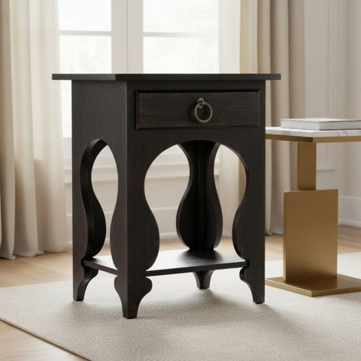 Americana One-Drawer Oval Nightstand