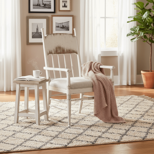 Americana Upholstered Seat Arm Chair