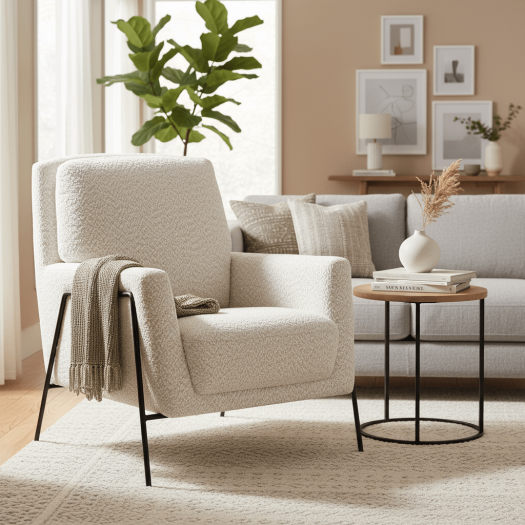 Amette Metal Frame Club Chair