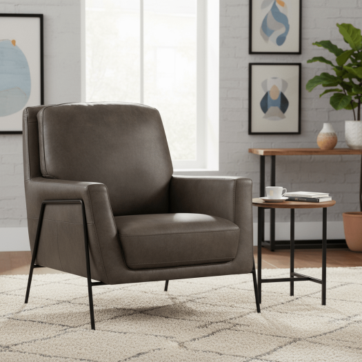 Amette Metal Frame Club Chair