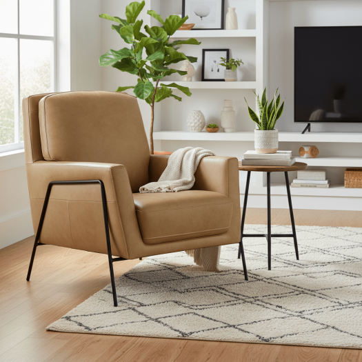 Amette Metal Frame Club Chair