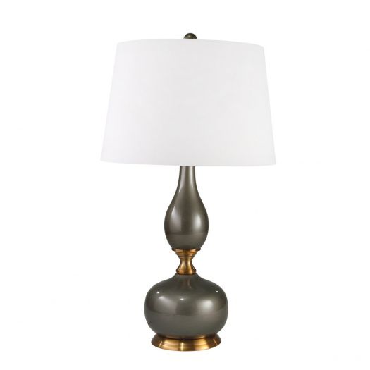 CERAMIC 33" GENIE TABLE LAMP,GRAY