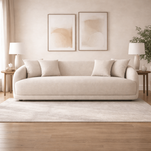 Argon Ivory Sofa (241cm)