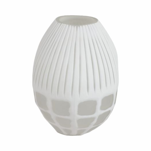 Arles White Glass Vase